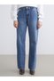Alita City Lcw Jeans with a Difference in Color Indigo Denim Straight Baggy Fit Regular Waist Wide Leg Women's Jean Pants - 3