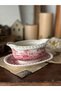 Villeroy Boch Rusticana Porcelain Red Antique Porcelain Sauce Bowl with Bottom Plate Presentation Bowl