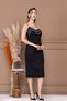 Atlas Fabric Strapless Pencil Dress - Black - 7