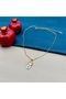 Steel Zircon Stone Slippers Model Evil Eye Beaded Necklace - 2