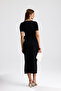 Women's Side Tie Detailed Slit Dress - 7