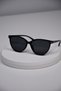 Unisex Women Men Uv400 Protected Bone Cat Eye Metal Detail Sunglasses - 6