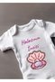 Organic 100% Cotton Aunt's Pearl Printed Short Sleeve Baby Snap Body Badi Zıbın - 2
