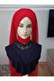 Red Veil Forehead Conjoined Wrap Model Ready Veil Ready Shawl Ready Turban - 2