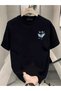 Xo Graphic Printed Oversize Crew Neck T-Shirt - 2