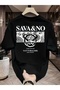 Sava&No Printed Oversize Crew Neck T-Shirt