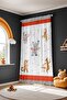 Dancer Cute Animals Patterned Children's Baby Room Background Curtain (Single Wing Pricing) - 4