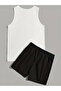Tropical Printed Sleeveless Vest Top + Sports Shorts Two for Men - 2