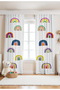 Colorful Rainbows Patterned Children's Baby Room Background Curtain (Single Wing Pricing)