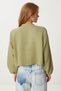 Mussel Blouse with Scalloped Tie Detail Lfh0002 Olive Green - 4