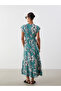 Nevavm V-Neck Floral Dress with a Difference - 4