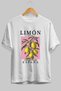 Limon Espana Front Printed White Oversize T-Shirt Men Women Cotton Crew Neck T-Shirt - 5