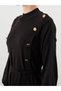 Esvab • Modern & Distinctive Stand Collar Belted Knitwear Dress - 4