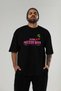 Cherry Baby Front Printed Black Oversize T-Shirt Men Women Cotton Crew Neck Tshirt - 4