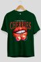 Cherry Cherries 3 Front Printed Green Oversized T-Shirt Men Women Cotton Crew Neck Tshirt