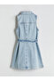 Nevavm Shirt Collar Jean Dress with a Difference - 6