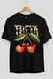 Cherry Cherries 9 Front Printed Black Oversized T-Shirt Men Women Cotton Crew Neck Tshirt - 2