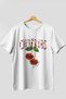 Cherry Cherries 7 Pre-Printed White Oversize T-Shirt Men Women Cotton Crew Neck T-Shirt - 3