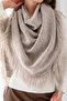 Glitter Tassel Triangle Shawl, Women's Shoulder Shawl, Soft and Fashionable Texture, Women's Triangle Shoulder Shawl. - 8