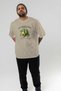 Avocado Avocado Front Printed Beige Oversize T-Shirt Men Women Cotton Crew Neck T-Shirt - 5
