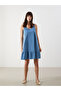 Lcw Comfort Indigo V-Neck Strap Mini Jean Dress with Nevavm Difference - S5I033Z8-507 - 2