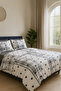 Luxurious Durable Soft Cotton Double Duvet Cover Set + Fitted Sheet +2 Pillowcases