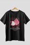 Pitaya Front Printed Black Oversize T-Shirt Men Women Cotton Crew Neck Tshirt