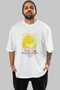 Melon Front Printed White Oversize T-Shirt Men Women Cotton Crew Neck Tshirt - 5