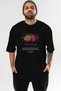 Passionflower Front Printed Black Oversize T-Shirt Men Women Cotton Crew Neck Tshirt - 2