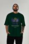 Blackberry Front Printed Green Oversize T-Shirt Men Women Cotton Crew Neck Tshirt - 5