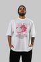 Pitaya Front Printed White Oversize T-Shirt Men Women Cotton Crewneck Tshirt - 7