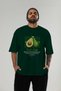 Avocado Front Printed Green Oversize T-Shirt Men Women Cotton Crew Neck Tshirt - 5