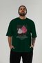 Pitaya Front Printed Green Oversize T-Shirt Men Women Cotton Crewneck Tshirt - 5