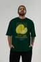 Melon Front Printed Green Oversize T-Shirt Men Women Cotton Crew Neck Tshirt - 6