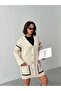 Women's Stripe Detailed Buttoned Knitwear Cardigan - 4