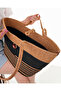 Jute Futuristic Design Daily and Beach Holiday Bag with Shoulder Strap for Women - 4