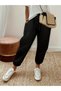 New Season Women's High Waist Elastic Waist Aerobin Trousers with Lacing Detail