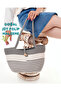 Jute Futuristic Design Daily and Beach Holiday Bag with Shoulder Strap for Women - 2