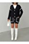 Women's Stripe Detailed Buttoned Knitwear Cardigan - 5