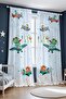 Dinosaur Pilots Patterned Children's Baby Room Background Curtain (Single Wing Pricing) - 3