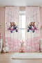 Pink Pilot Teddy Bear Patterned Children's Baby Room Background Curtain (Single Wing Pricing)