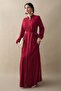 Viscose Red Dress with Punt on the Front - 3