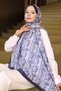 Ethnic Patterned Shawl Navy Blue İpk115