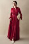 Viscose Red Dress with Punt on the Front - 6