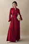Viscose Red Dress with Punt on the Front