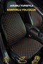 Lacasa Anti-Sweat Ergonomic Auto Seat Cover-Cushion (7 Pieces) - 5 Seat Vehicle Full Set Black-Orange - 5