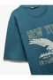 Short Sleeve Regular Fit Crew Neck Cotton Printed T-Shirt - 5