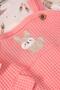 Salmon Rabbit Detailed Ornament Pocket Buttoned Baby Girl Romper (3-9 Months) - 2