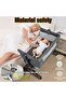 SKY-TOUCH Baby Bedside Crib Adjustable, Baby Cradle With Large Storage Basket, Travel Crib with Matt - 3