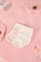 Pink Rabbit Detailed Ornamental Pocket Buttoned Baby Girl Romper (3-9 Months) - 4